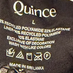 NIB Quince Italian Zip-Front One-Piece Swimsuit Black Women's Size Large thumbnail 6