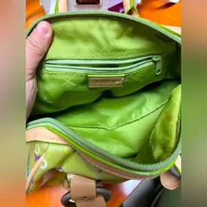 Vintage Y2K XOXO Mini Handbag – Green Logo‎ Print with XOXO Charms thumbnail 10