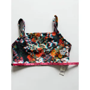 OFFLINE by Aerie Goals Floral Medium Support Sports Bra Black Multi S NWT thumbnail 5