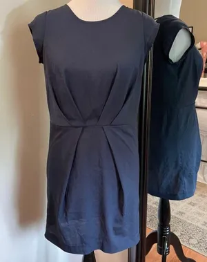 Silence + Noise Small Navy Blue Dress thumbnail 1