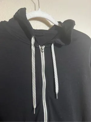 Vuori Halo Performance Full Zip Hoodie Jacket Sz M Black Soft Lounge thumbnail 5