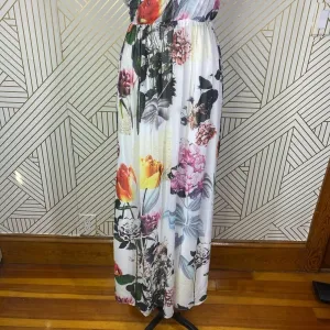ASOS Floral One Shoulder Maxi Dress‎ in White Size 2 thumbnail 7