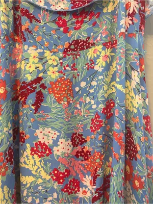 Abel the Label ATL anthropologie blue candy ruffle midi dress small NEW thumbnail 5