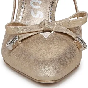 Circus by Sam Edelman NY Monica Gold Metallic Slingback Heels Bow Detail Women’s Size 9 thumbnail 8