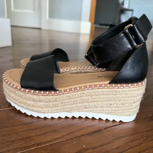 Soda Espadrille Sandals Platform Black thumbnail 3