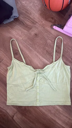 Y2K Cropped Green Tank Top thumbnail 2