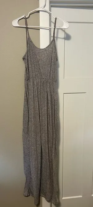 Divided Gray Maxi Dress thumbnail 1
