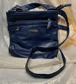 Rosetti Cross Body Bag Purse Blue Pebbled Adjustable Strap Lined thumbnail 1