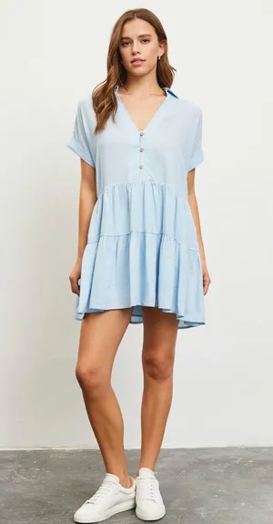 Light Blue Dress These Three Boutique Mini thumbnail 1