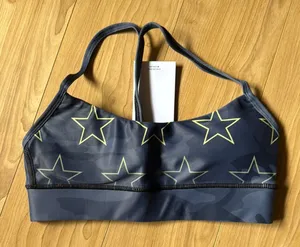 Star Pattern Sports Bra Blue Size XS thumbnail 1