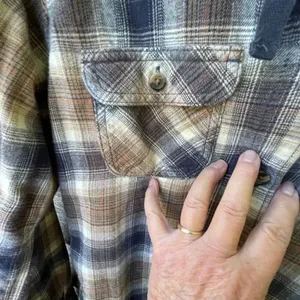 Carhartt size S. (4/6) flannel button up hoodie. thumbnail 4
