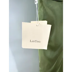 LanTing Bride TS Couture Olive Green Satin Draped One Shoulder‎ Gown NWT Small thumbnail 3