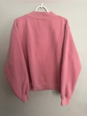 Parke Valentine’s Day Jean Heart Varsity Mock neck Sweatshirt Size S/M thumbnail 7