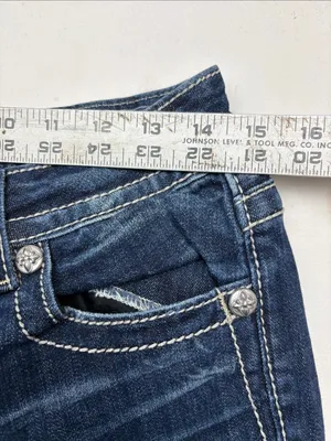 Miss me size 29 Women’s Dark Blue Skinny Jeans western embellished cowgirl rodeo thumbnail 6