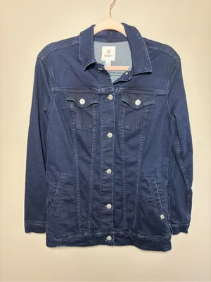 Lularoe Jean Jacket Dark Wash Denim Size medium thumbnail 1