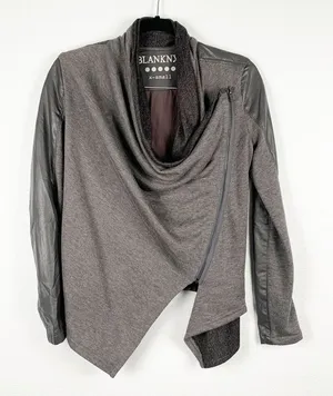Blank NYC Draped Motto‎ Style Jacket Gray XS thumbnail 1