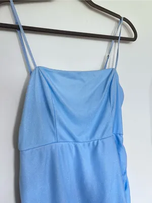 NWT Princess Polly Ocenaia Baby Blue Sparkly Sleeveless Mini Dress Size 10 thumbnail 3