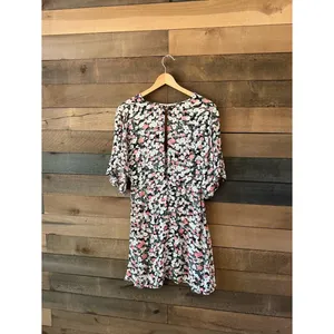 Billabong Floral Mini Dress Rayon Boho Babydoll Festival Dress thumbnail 9