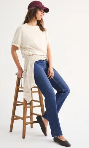 Abercrombie Mid-Rise Jeans Straight 90s thumbnail 1