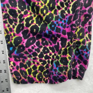 AERO Leopard Print Flannel Lounge Pants Rhinestone Logo Comfy Casual‎ Medium thumbnail 4