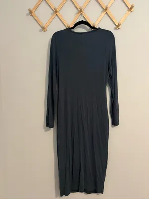 Quince Tencel Rib Knit Long Sleeve Dress size Large thumbnail 8
