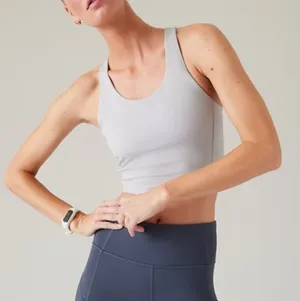 Athleta L Ultimate Longline Bra Large A-C Stratus Grey thumbnail 1