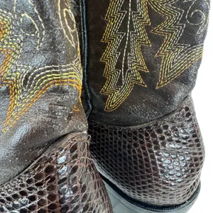Circle G Boots Womens‎ 6.5 Brown Exotic Lizard Skin Leather Western Cowboy Boho thumbnail 11