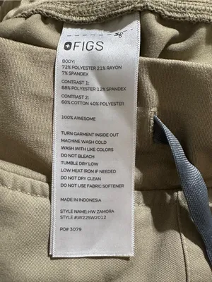 FIGS High waist Zamora jogger pants size Small khaki tan color thumbnail 7