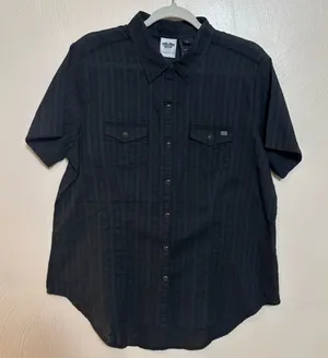 Harley Davidson Women's 2016 Biker Shirt‎ Snap Down Shirt Sleeve Black Size XL thumbnail 1