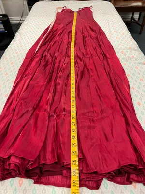 Lulu’s Berry Red Organza Pleated Drop Waist Maxi Dress Small thumbnail 9