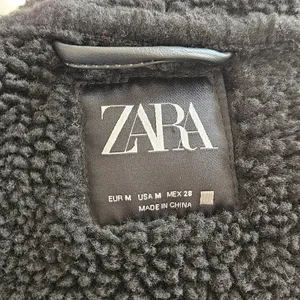 ZARA Women's Double Sided Jacket Faux Suede Shearling Moto Aviator Size Medium‎ thumbnail 8