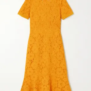 👗 🌟 Anthropologie Rachel Parcell Orange Lace Midi Dress S like XS 0 2 Wedding thumbnail 3