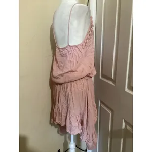 Vintage Havana Pink Tassel Drawstring Waist Sleeveless Mini Dress S thumbnail 3