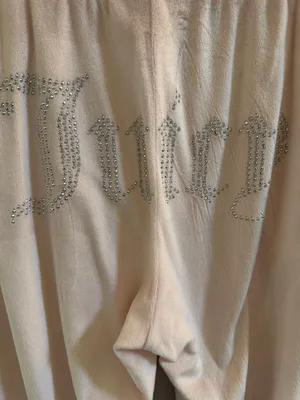 Juicy Couture Pink Og Big Bling Velour Track Pants Size Small thumbnail 6