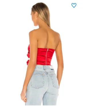 NWT Superdown trixie strapless bustier top jeweled  thumbnail 3