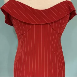Etophe Studios Women Stripped Red Casual Good Girl Dress‎ Size Large thumbnail 2