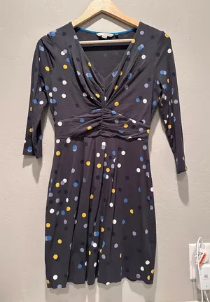 Boden Gray Polka Dot Marion Jersey Tunic Dress Size 6‎ Regular thumbnail 1