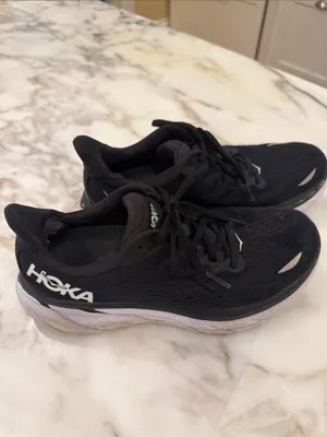 Hoka Black Running Shoes with White Midsole thumbnail 2