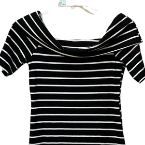 Juicy Couture Black White Ribbed Striped Sheath Dress Y2K‎ Vintage Size Medium thumbnail 4