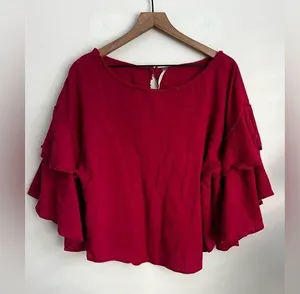 fuchsia pink gauze top relaxed thumbnail 1