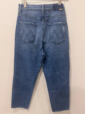 MOTHER SUPERIOR Sz 29 Patch Knee Women's The Tune Up Crop Jean thumbnail 8