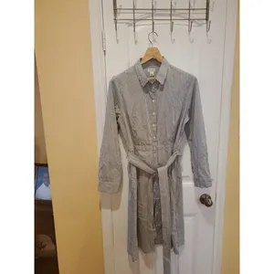J crew Tie-waist Shirtdress In Stripe - Size 12 thumbnail 6