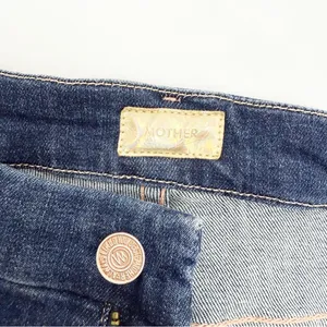 Mother Denim The Looker Ankle Fray Skinny Cigarettes Jeans Girl Crush Blue Wash thumbnail 8