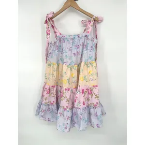 LoveShackFancy x Target Dress Womens M Floral Tiered Mini Cottagecore Coquette thumbnail 2