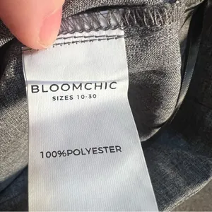 BloomChic Women's Plus Size 30 Dress Pants Trousers Light Gray Straight‎ Pleated thumbnail 10
