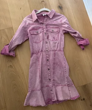 Fate Purple Washed Denim Dress thumbnail 1
