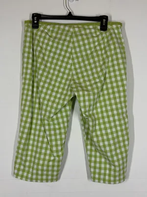 Y2K Abercrombie & Fitch Gingham Low Rise Capris Size 10 thumbnail 2