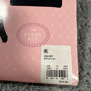 BeMaternity Opaque Pantyhose Tights Black Size L/XL Style 1269 Ebony Pregnant thumbnail 3