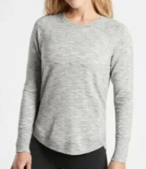 Athleta Mindset Sweatshirt Sweater Top Marl Grey Heather‎ Sz S thumbnail 1