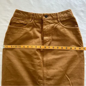 - Vintage Camel Brown Long A-Line Skirt - Size 6 thumbnail 9